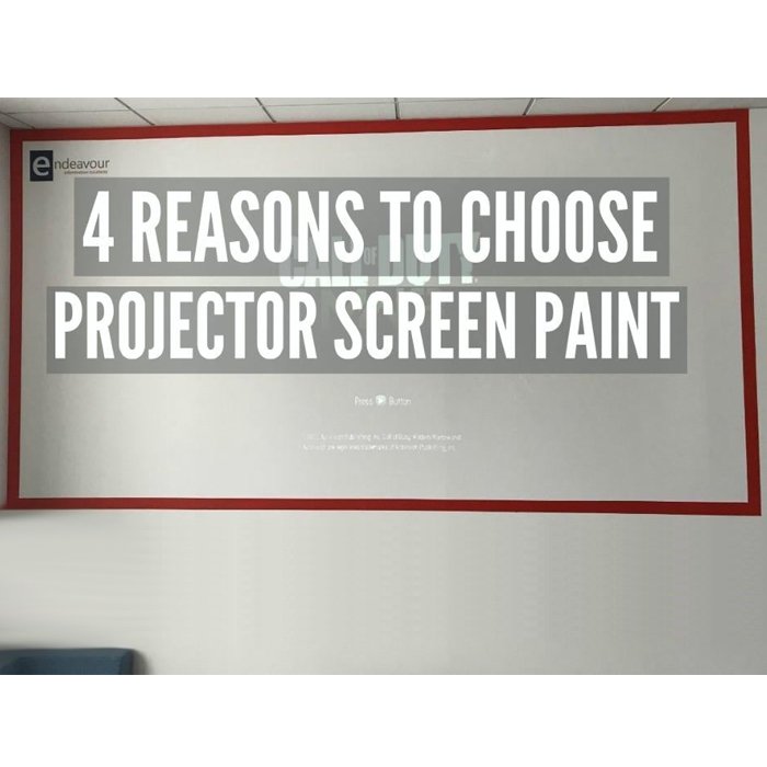 Blog endeavour and Smarter Surfaces projectable wall for gaming with projector screen paint