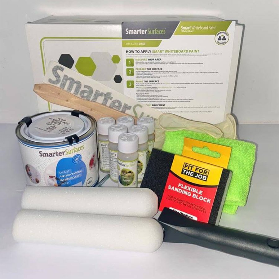 ערכה שלמה לצבע לוח מחיק אנטי-מיקרוביאלי ומדריך שימוש