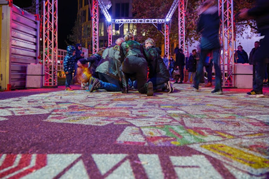 צבע להקרנה לרצפה חכם לבתי מוזיקה