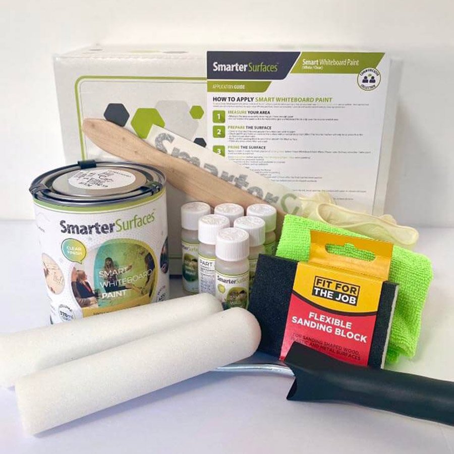 ערכה שלמה לצבע לוח מחיק חכם שקוף